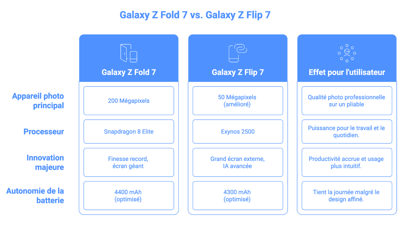 présentation du Galaxy Z Fold 7 / Z Flip 7